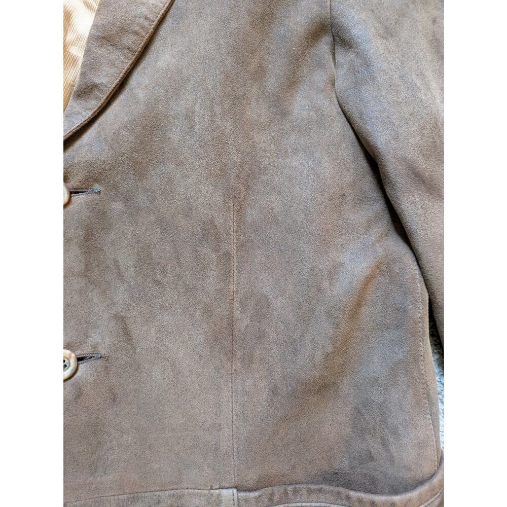 Vintage Remy Leather Suede Mens 3-Button Blazer Jacket Size 42 Made In USA - Picture 13 of 16